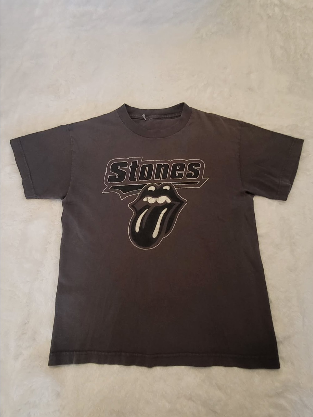 Vintage 2000s Rolling Stones band tee charcoal gray small